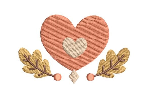 Autumn Love Heart with Leaves Embroidery Design Review