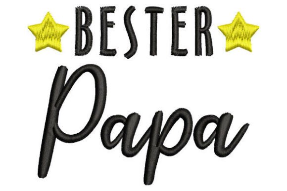 Bester Papa Embroidery Lettering: 3 Sizes Review