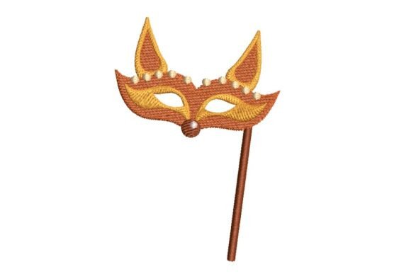 Festive Fox Mask on a Stick Embroidery Design Review