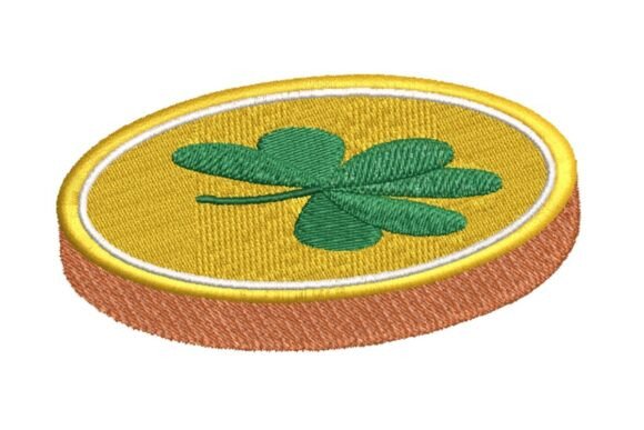 Lucky Green Shamrock Coin Embroidery Design Review