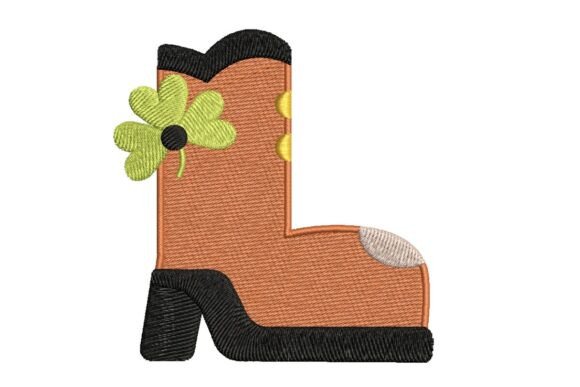 Lucky Shamrock Cowboy Boot Embroidery Design Review