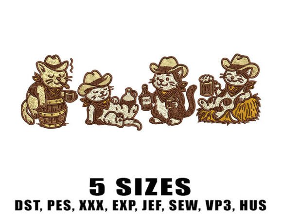 Retro Cowboy Cat Embroidery Design Review