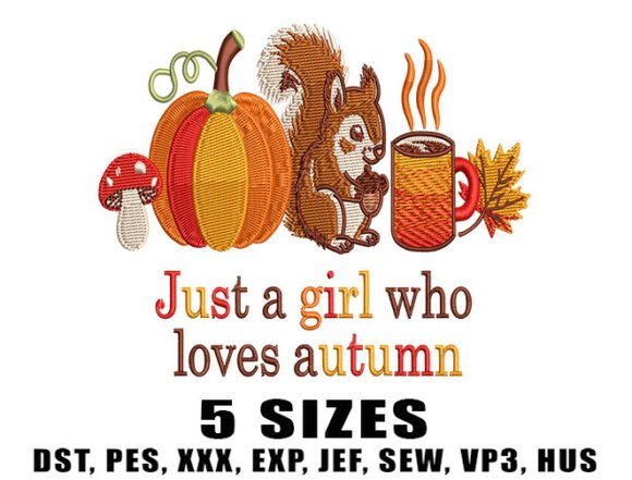 Review: Girl Loves Fall Embroidery Design for Gifts
