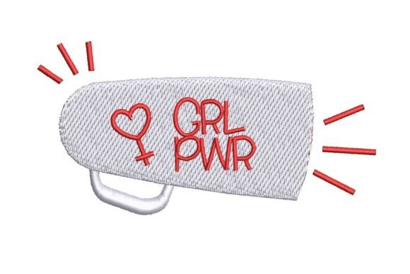 Review: Girl Power Megaphone Embroidery Design