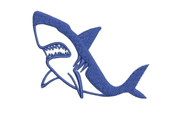 Stylized Nautical Shark Embroidery Design Review