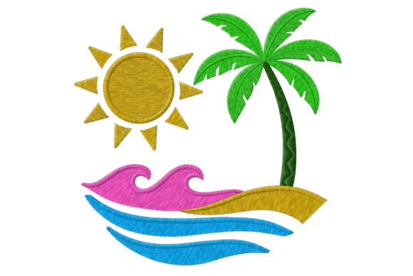 Tropical Beach Embroidery Design Review